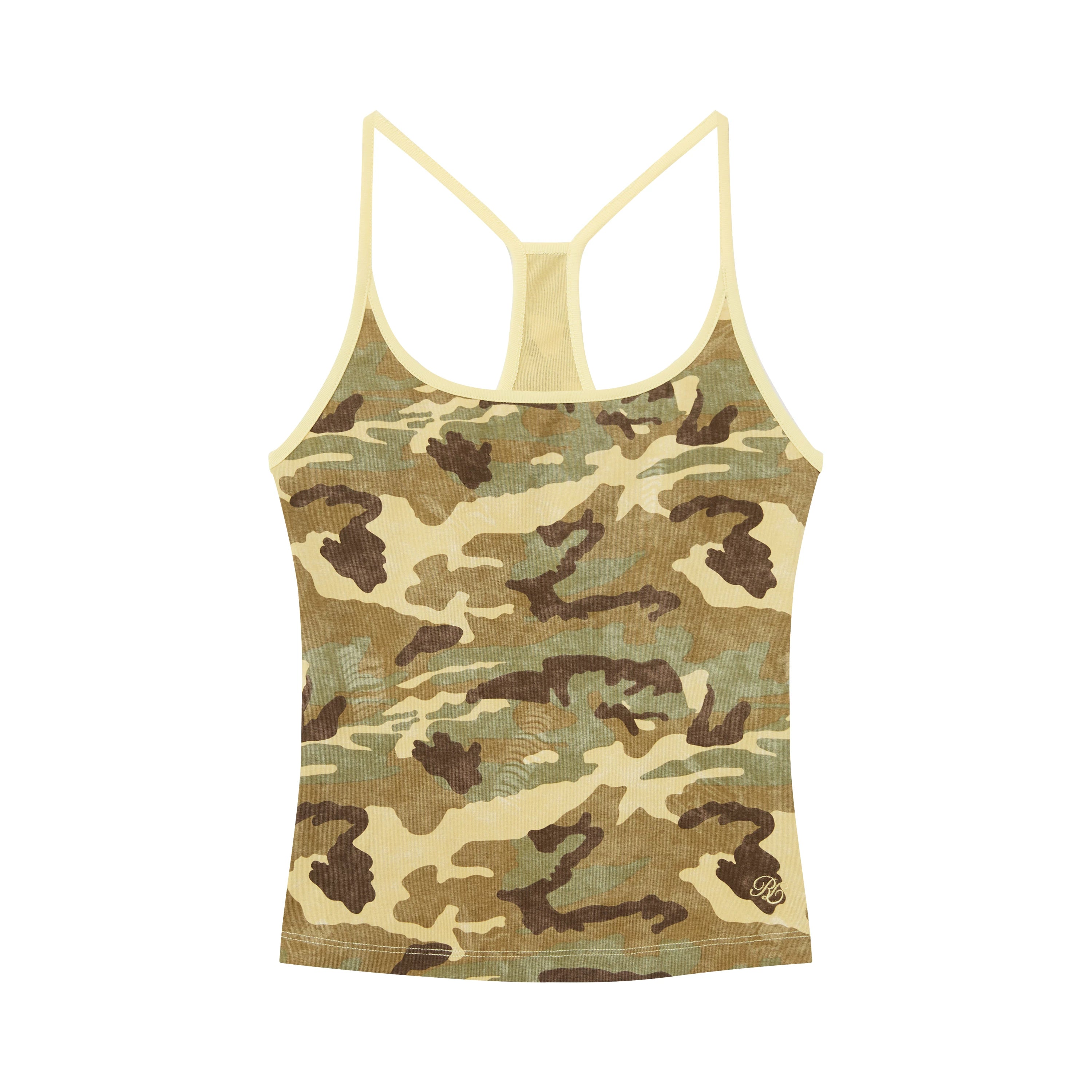 Desert Camo Sculpt U-Neck Slim Tank Top
