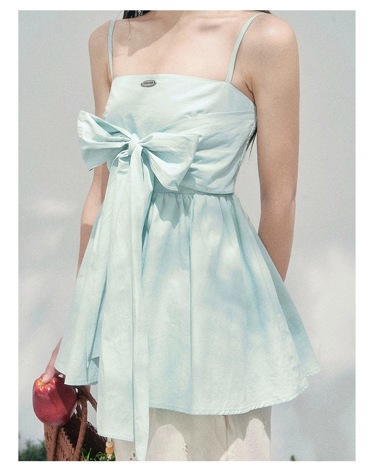 Blue Whisper Bow Camisole Top
