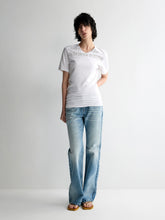 All-Over Print V-Neck Stacked Waist T-shirt - CHINASQUAD