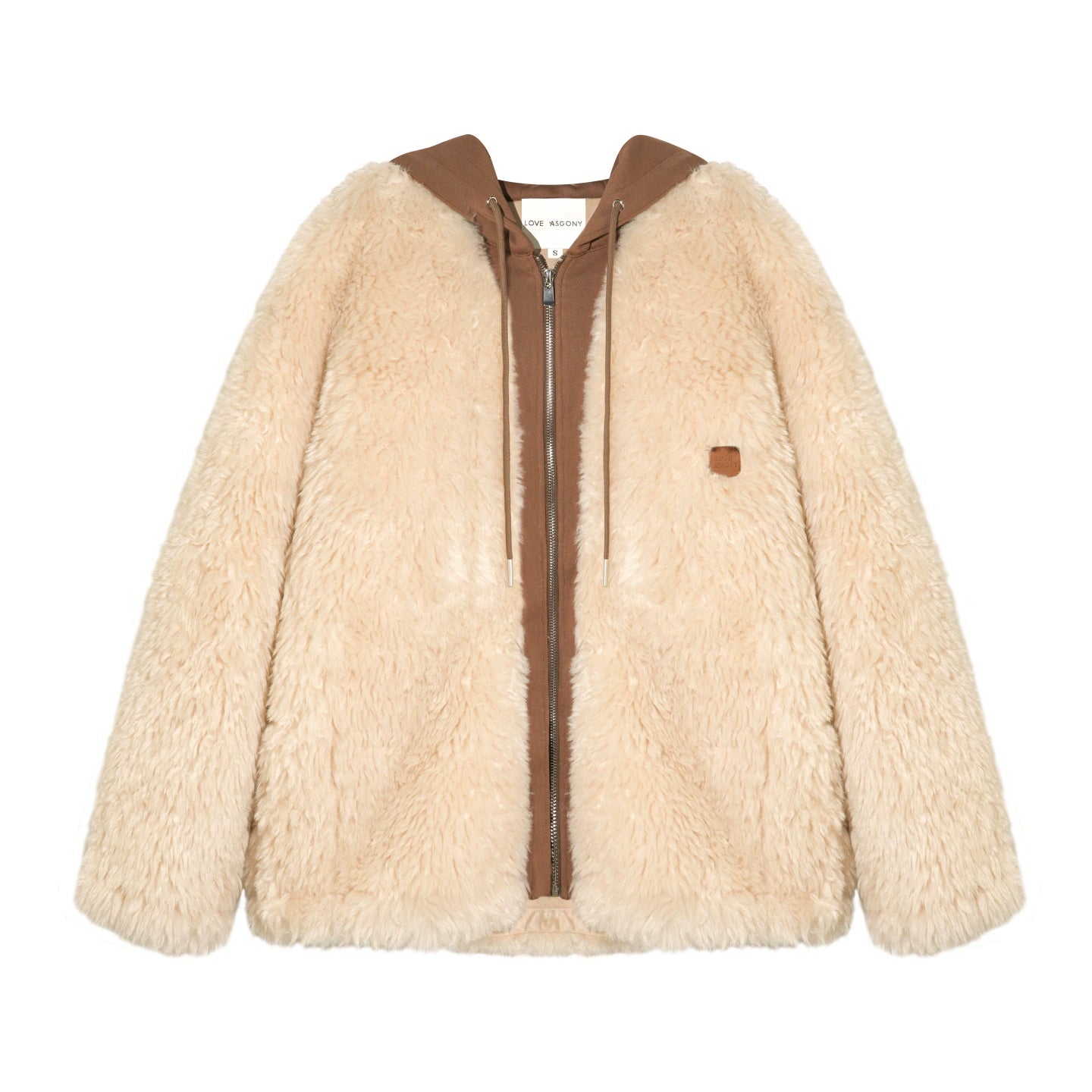 Faux Shearling Patchwork Oversized Jacket
