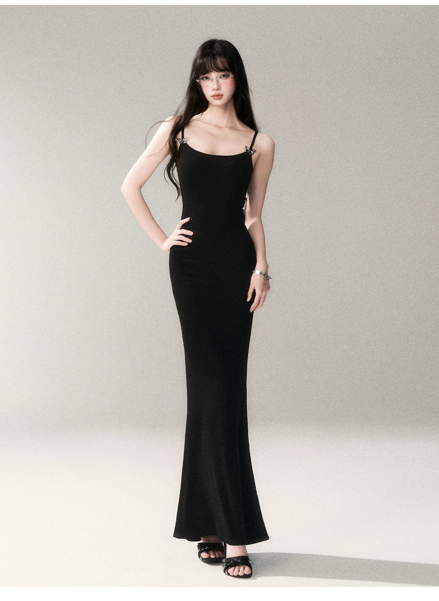 Butterfly Hardware Sculpting Stretch Cami Maxi Dress