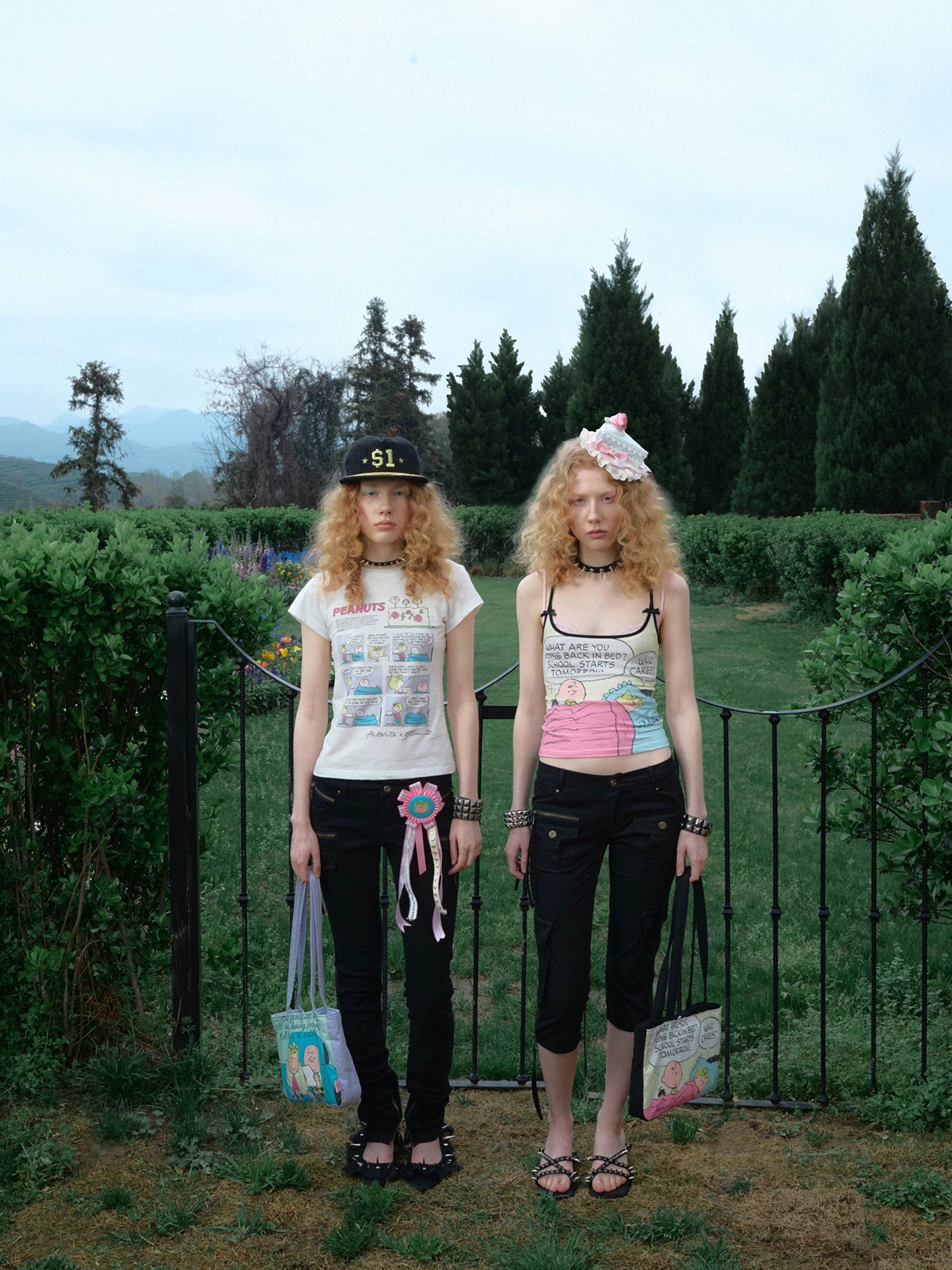 Snoopy Contrast Trim Fitted Camisole Top