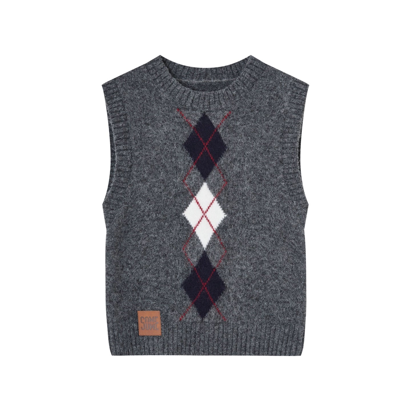 Floral Diamond Knit Vest / Cardigan / Skirt Set - CHINASQUAD