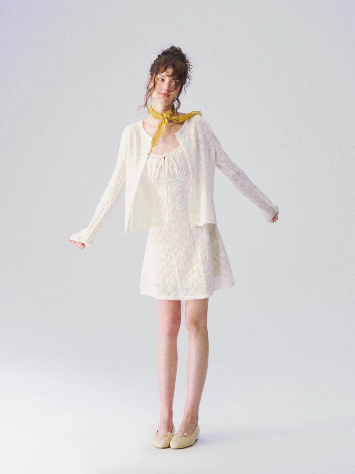 Jacquard Texture Slip Dress