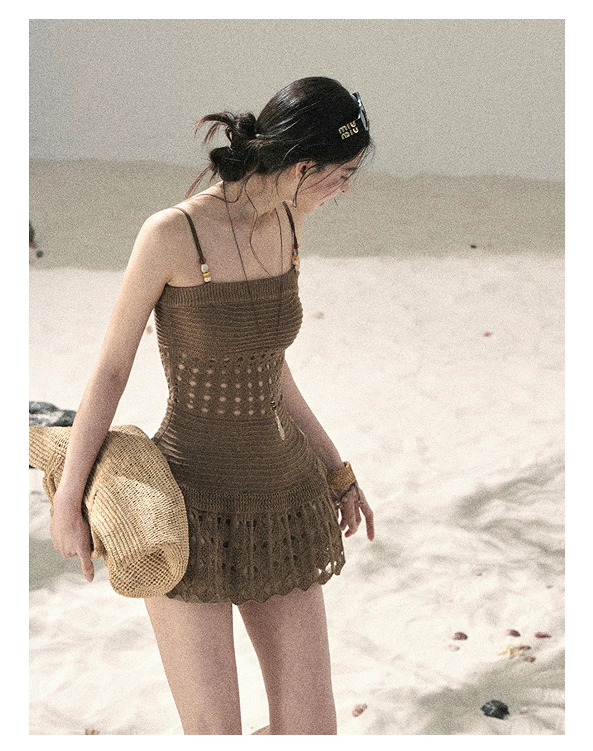 “The Space Between” Open-Shoulder Knit Camisole