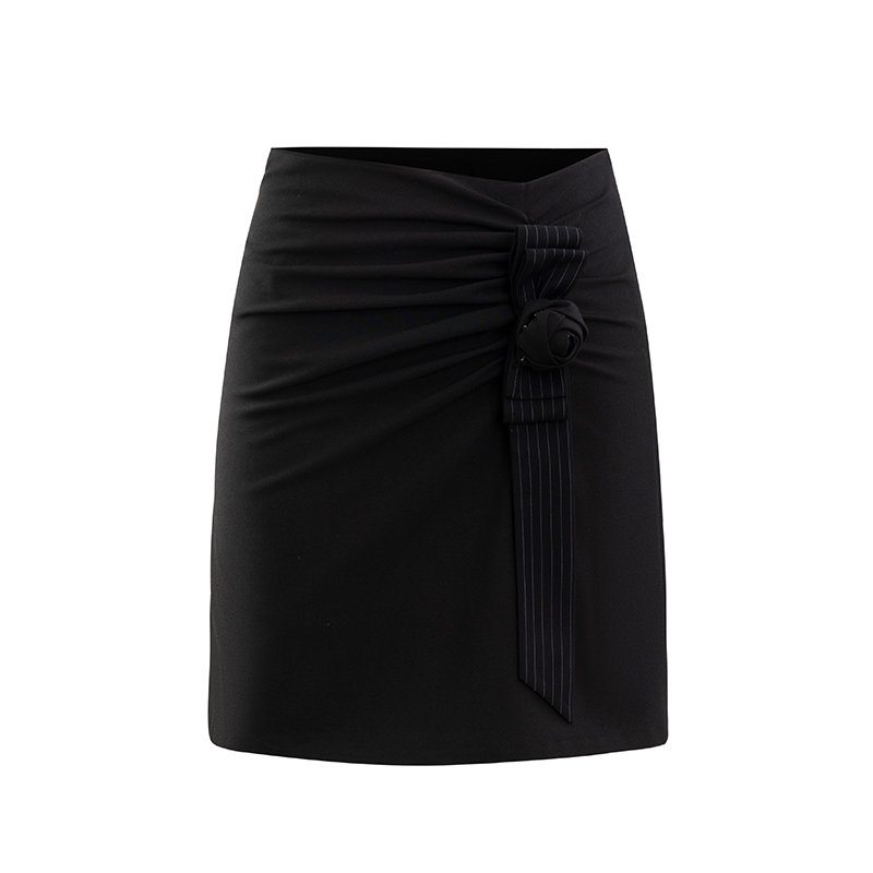 Black High-waisted Pencil Skirt - CHINASQUAD
