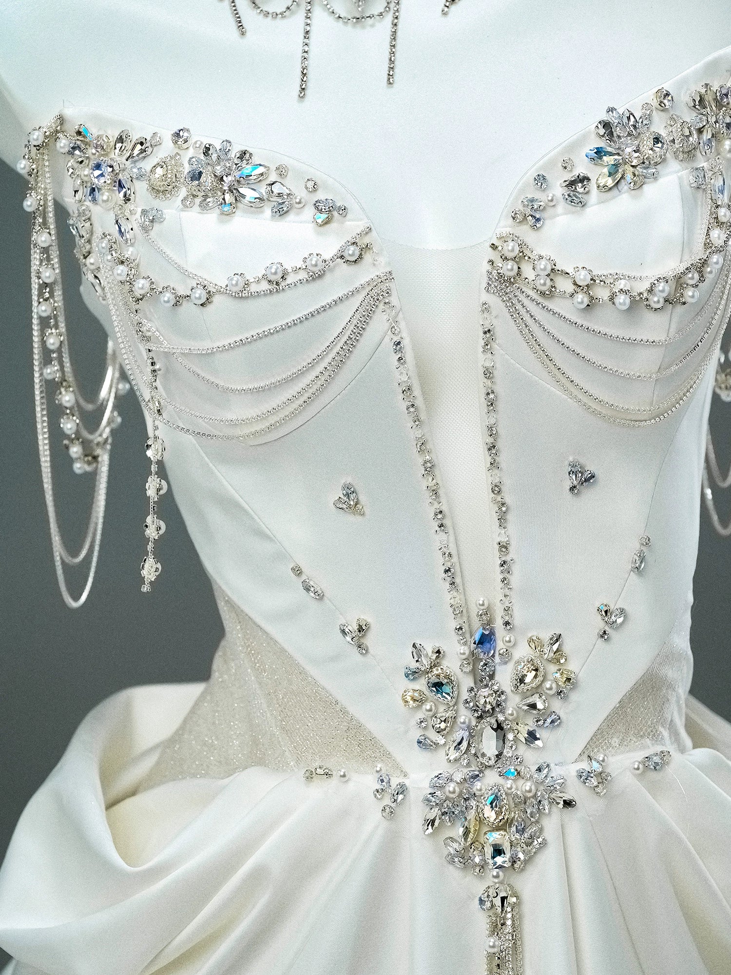 Precise Elegance Sculpted Satin Gown