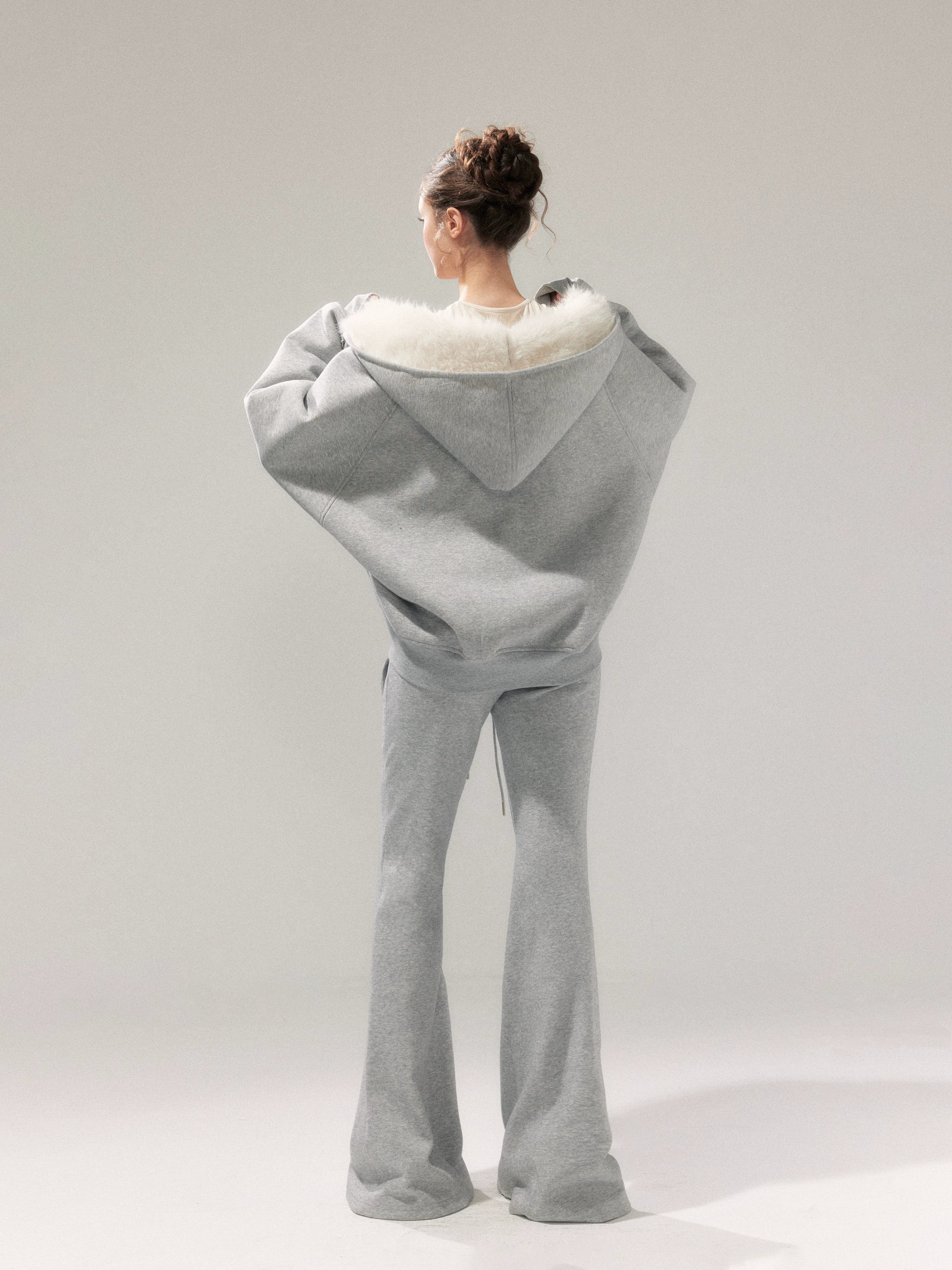 Hooded Fleece Jacket & Plush Sweatpants Set