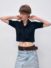 Black Floating Tie Short-Sleeve T-shirt - CHINASQUAD