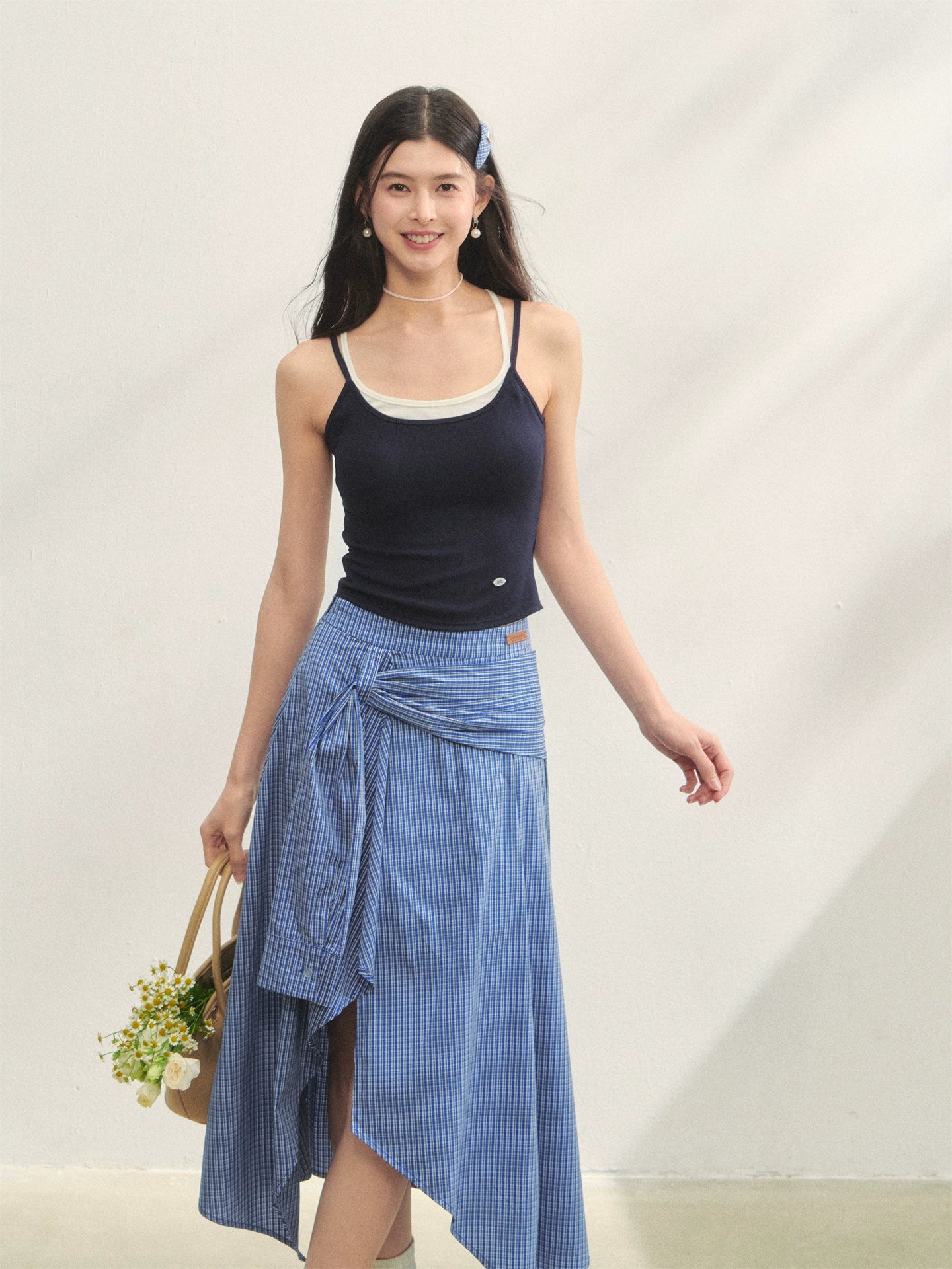 Fake Two-piece Padded Camisole Tank Top - CHINASQUAD