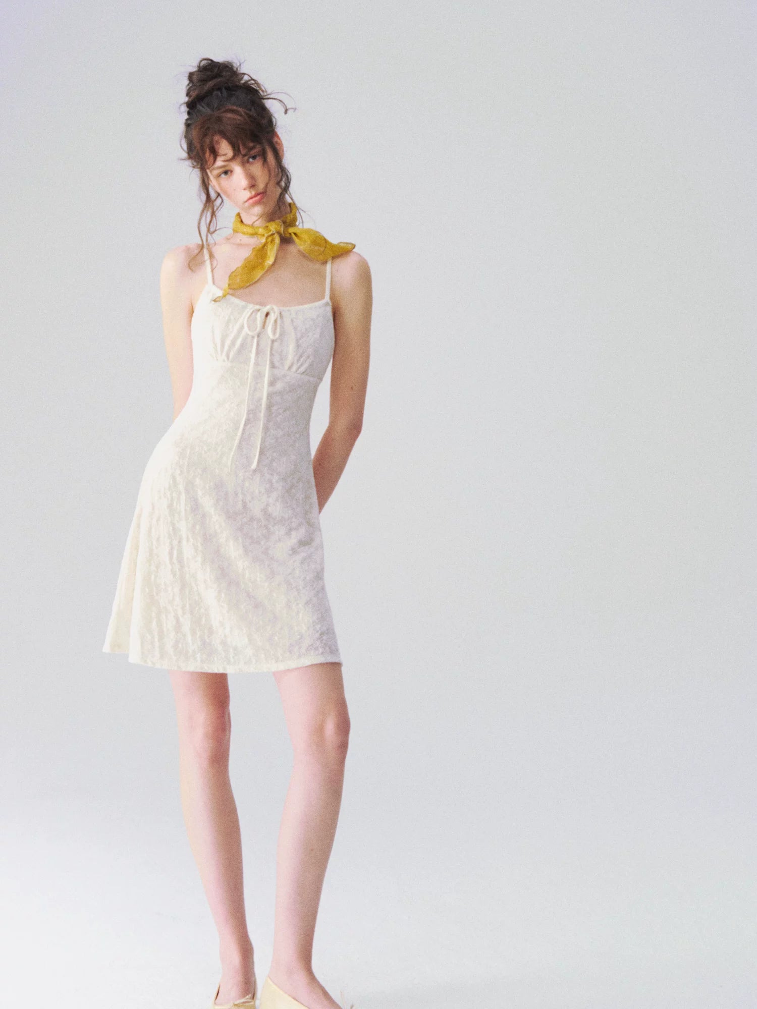 Jacquard Texture Slip Dress