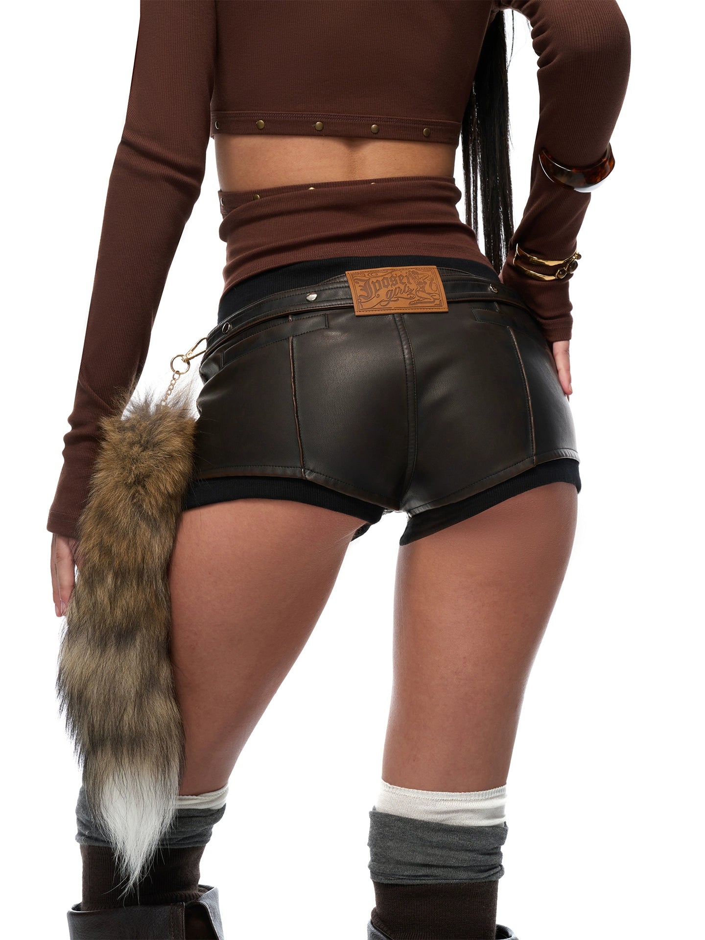 Washed Low-Rise Mini Shorts