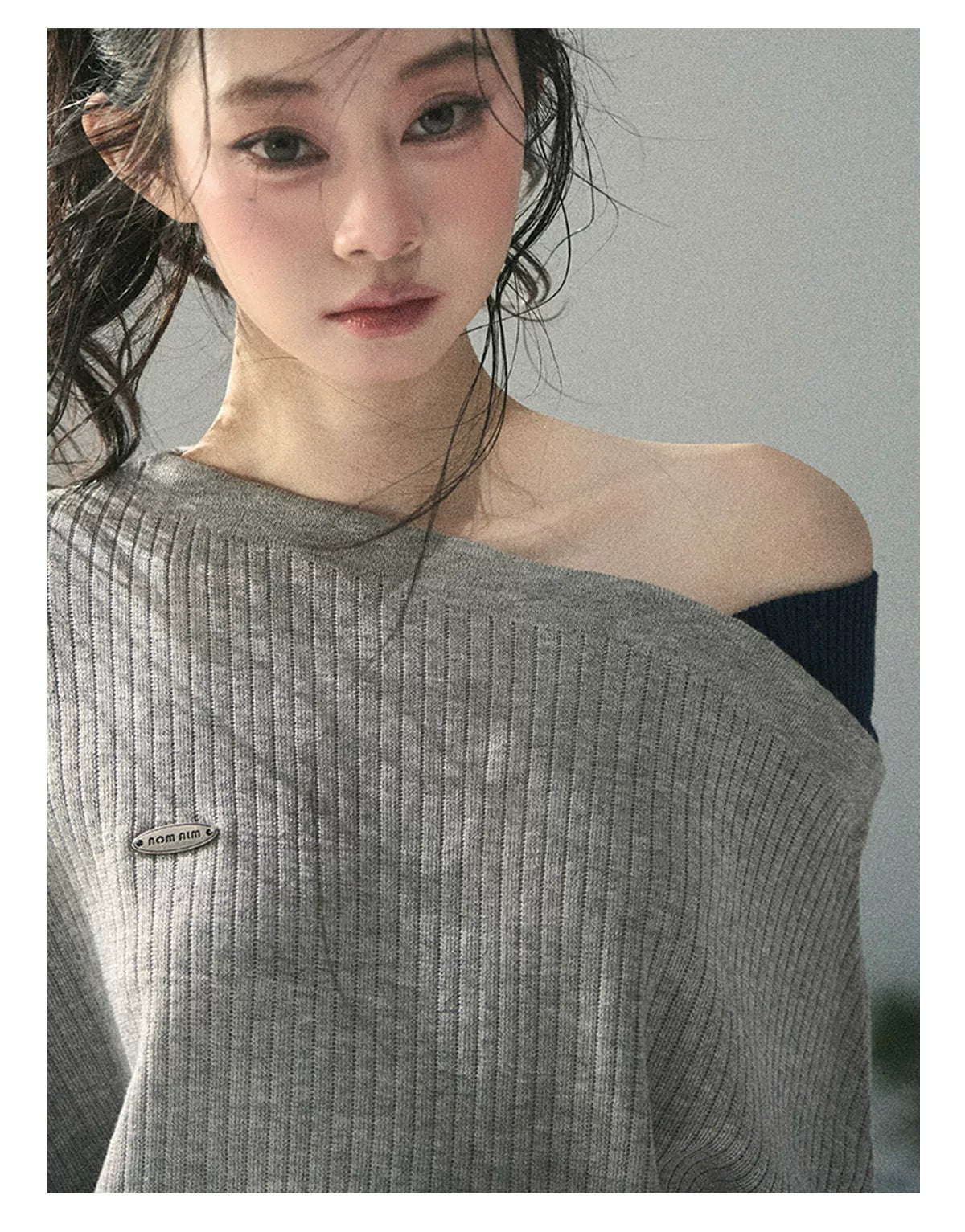 Ash Memories Off-Shoulder Knit Top