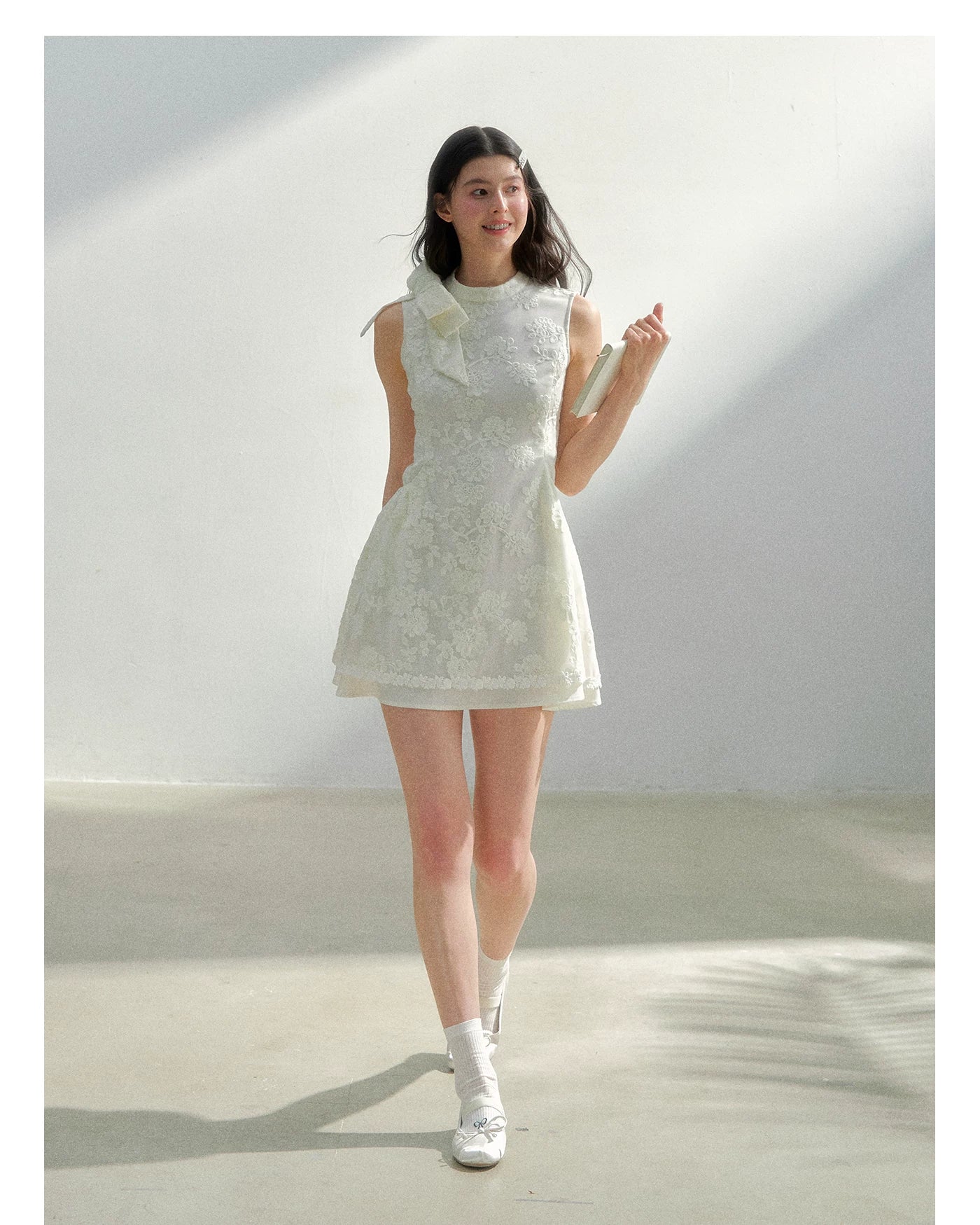 Spring Whisper Lace Embroidered Dress