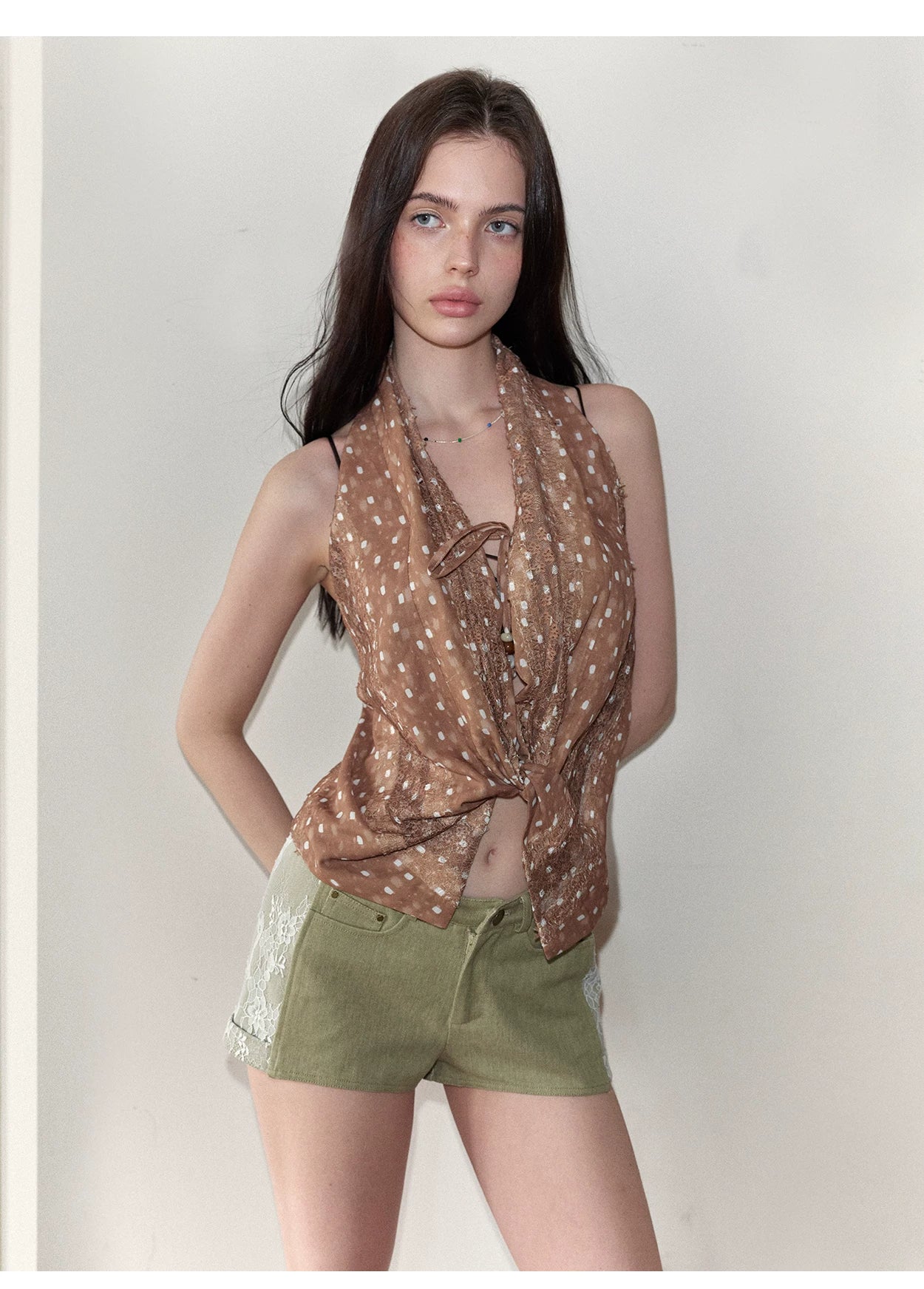 Vintage Lace Panel Hot Shorts NeverMore
