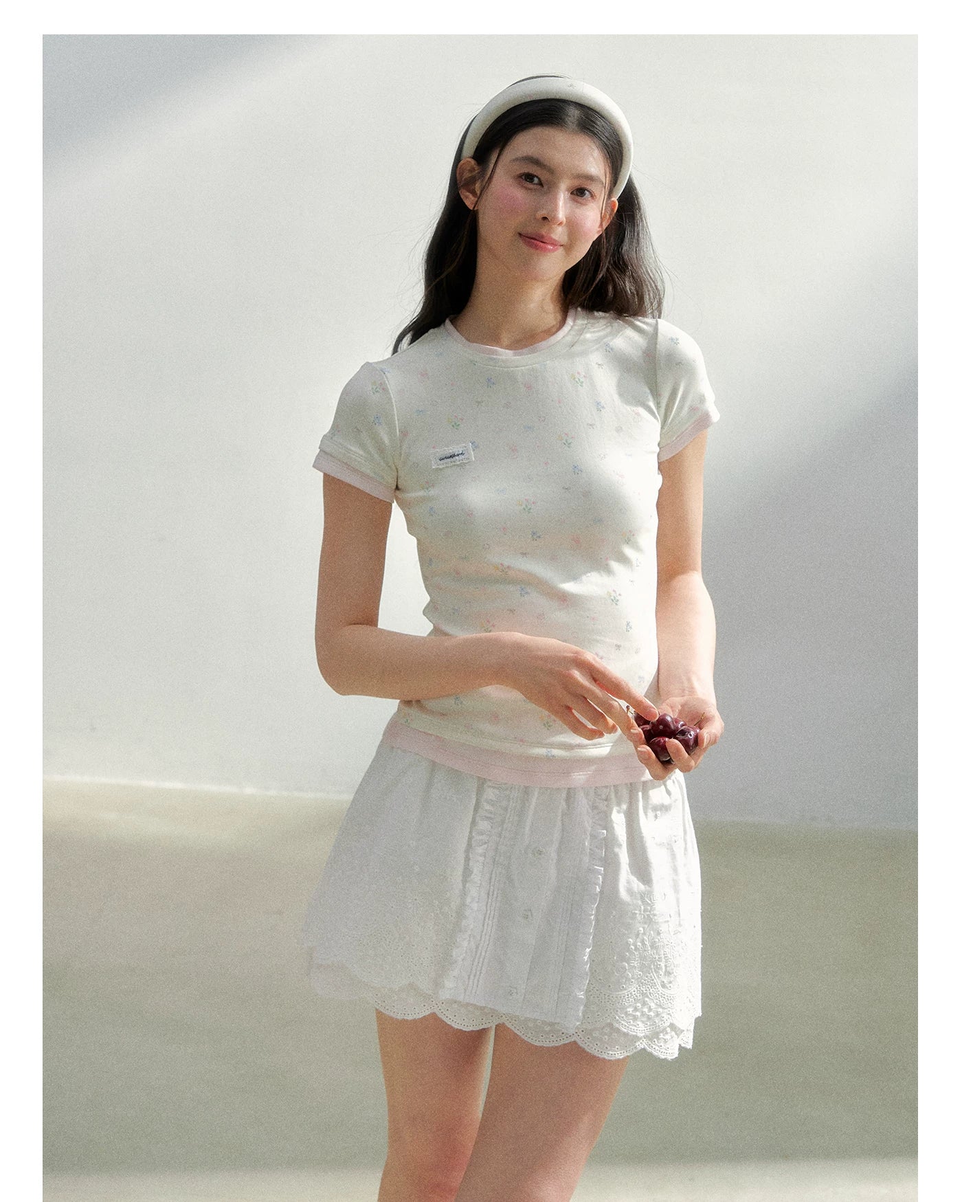 Oxygen Cotton Contrast Trim Slim Fit Tee