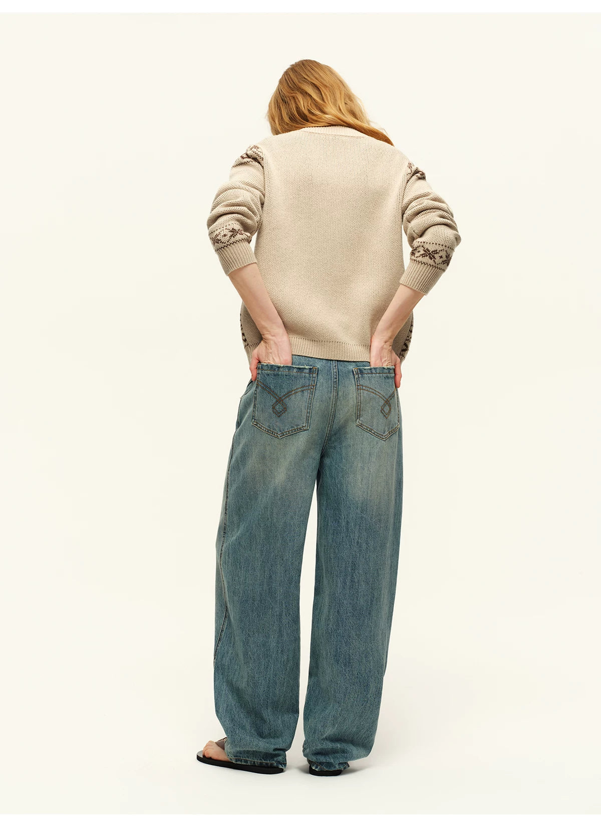 Vintage Fair Isle Wool Knit Cardigan