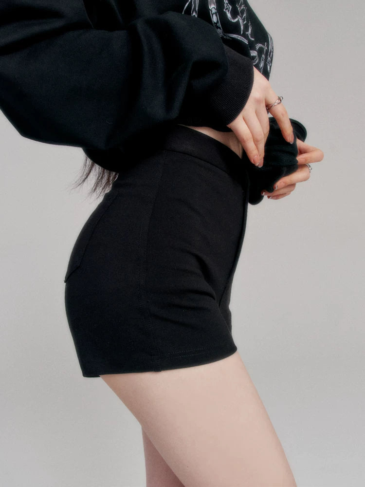 High-Waist Stretch Safety Shorts