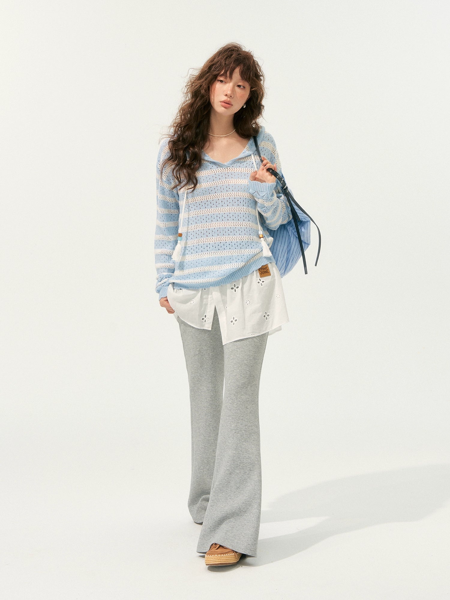 Nautical Loose Hollow Hoodie