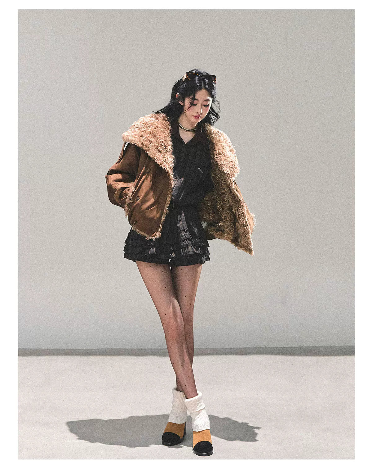 Shearling Winter Puffer Jacket