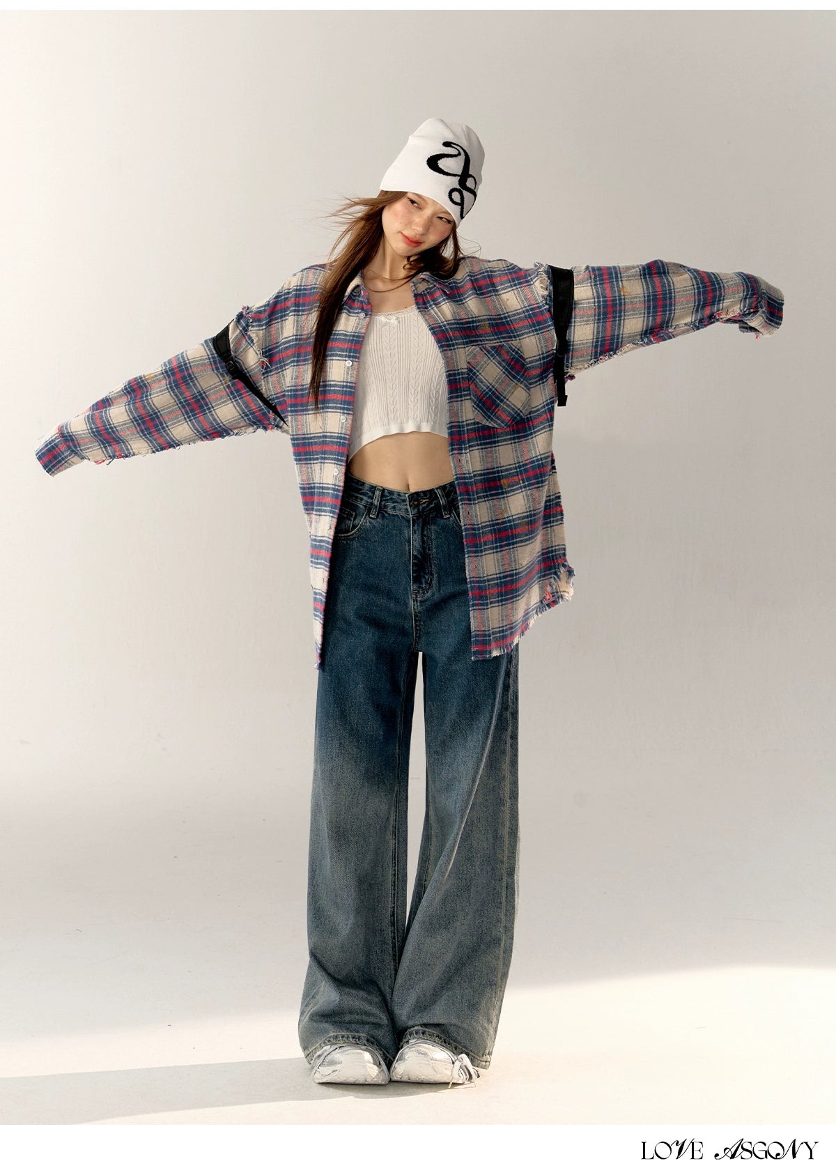 Black & Blue Vintage Plaid Shirt