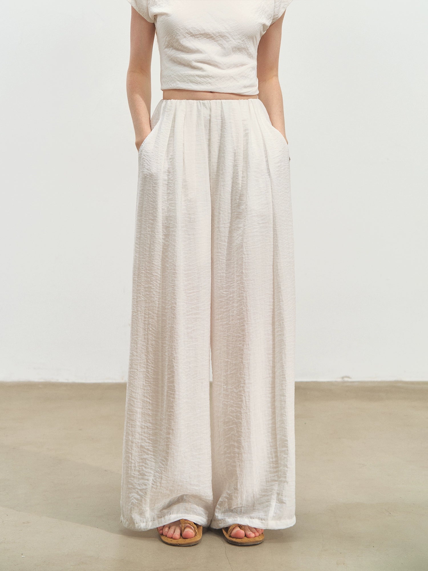 Draped Lazy Asymmetric Shoulder Convertible Top Set - CHINASQUAD