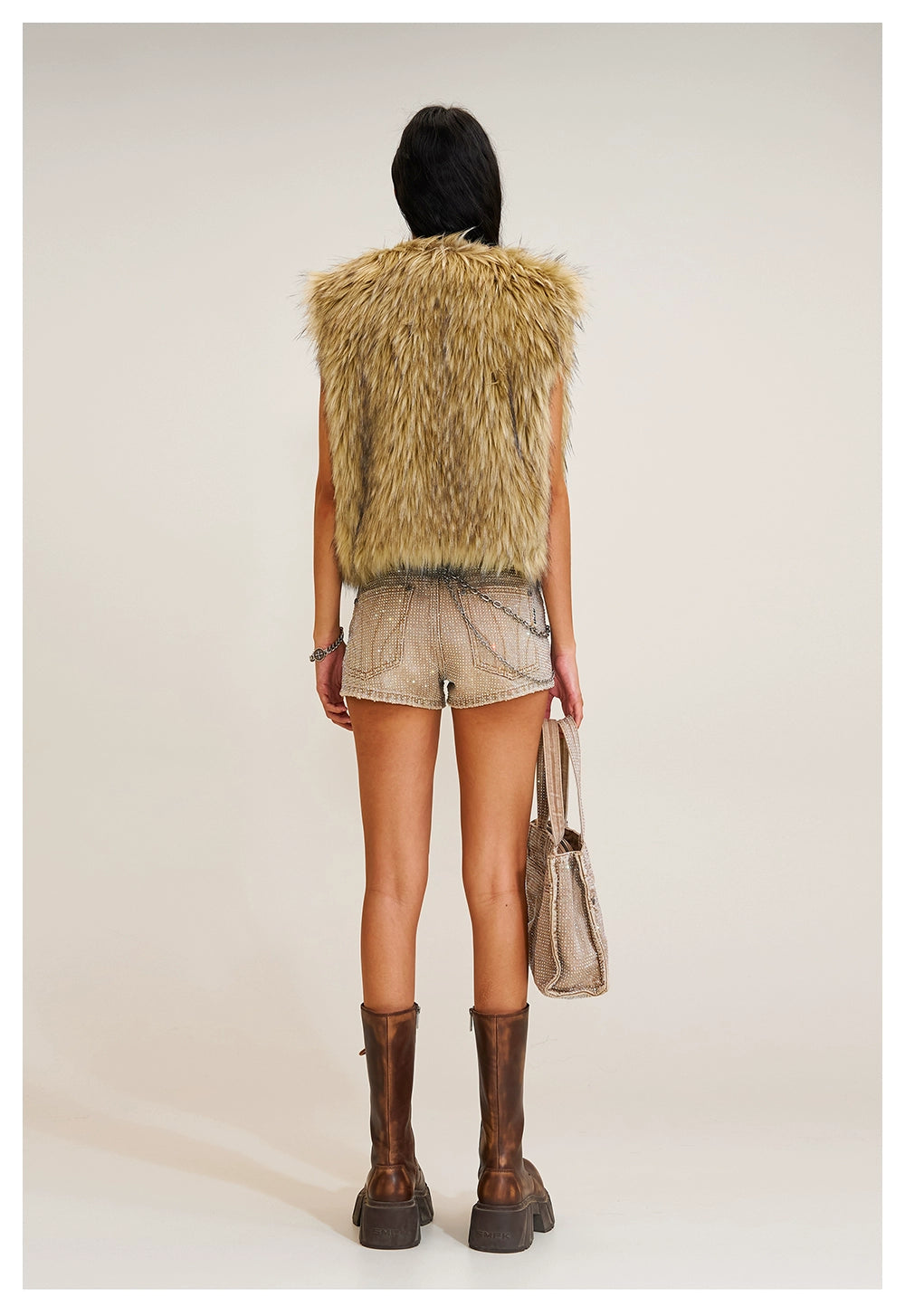 COMPASS Prairie Faux Fur Vest - CHINASQUAD