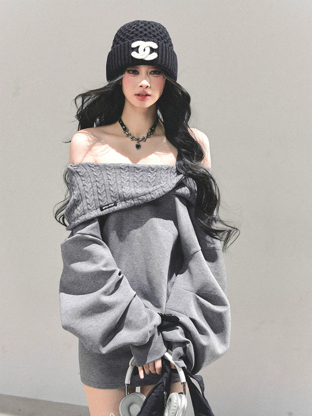 Two-Piece Oversized Hooded Sweatshirt