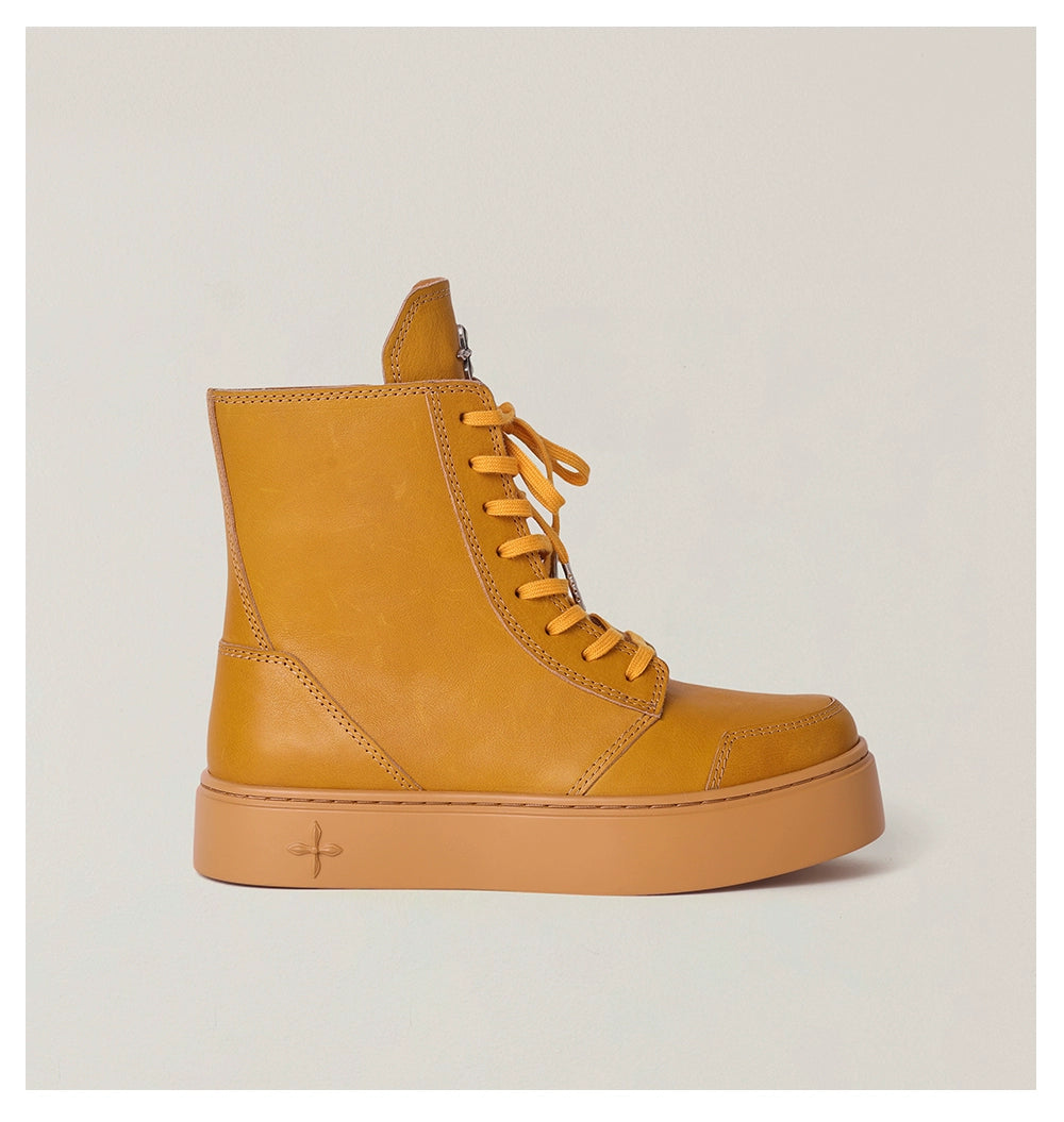 Compass Heritage Retro Leather High-Top Sneakers - CHINASQUAD