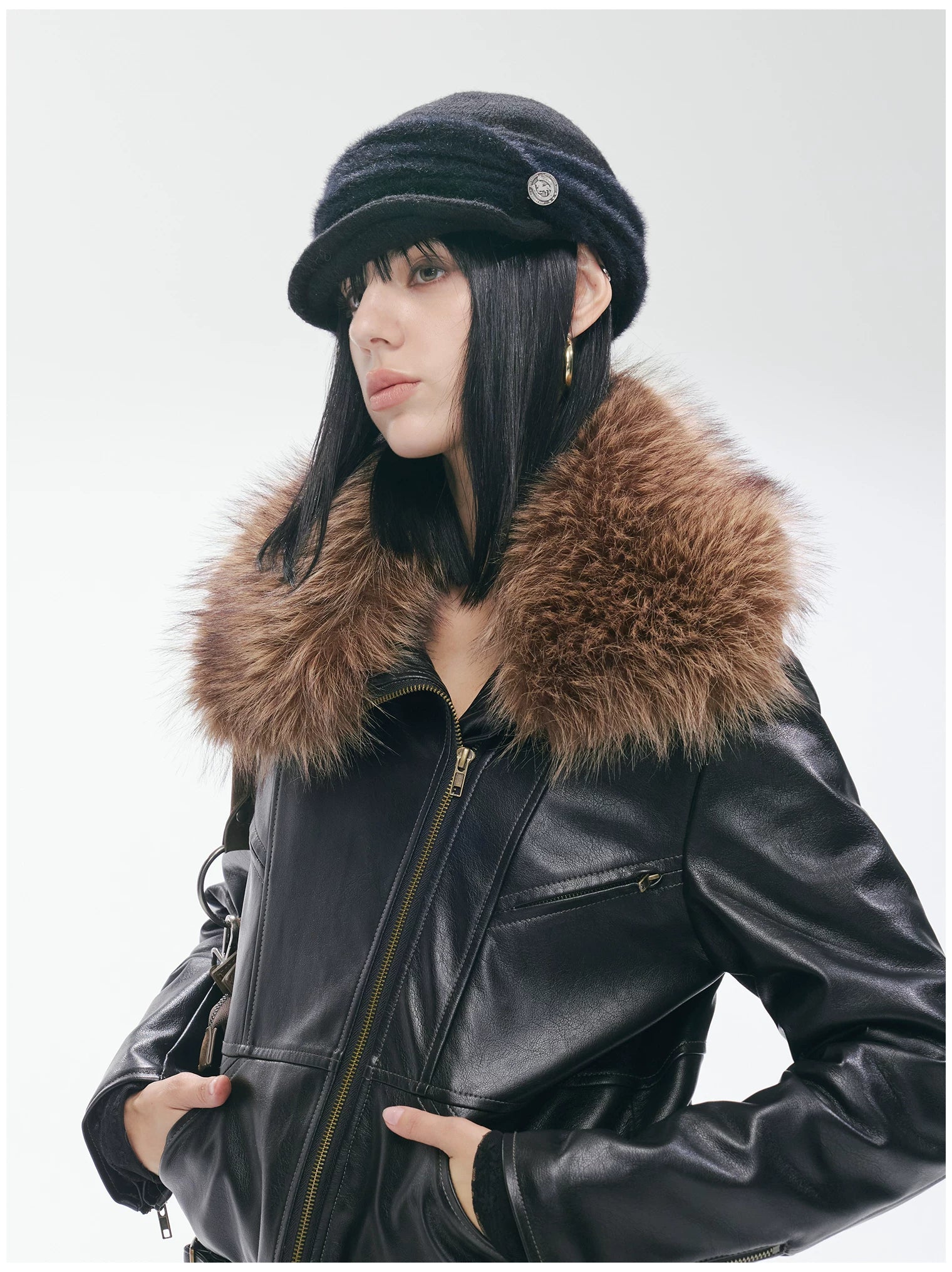 Wool-Blend Ruched Knit Cap