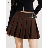 High-Waist Pleated Skirt - CHINASQUAD