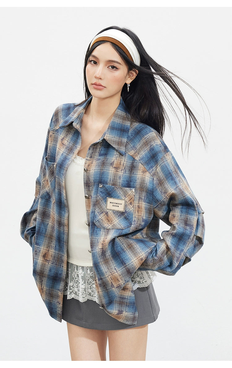 Vintage Plaid Oversized Shirt