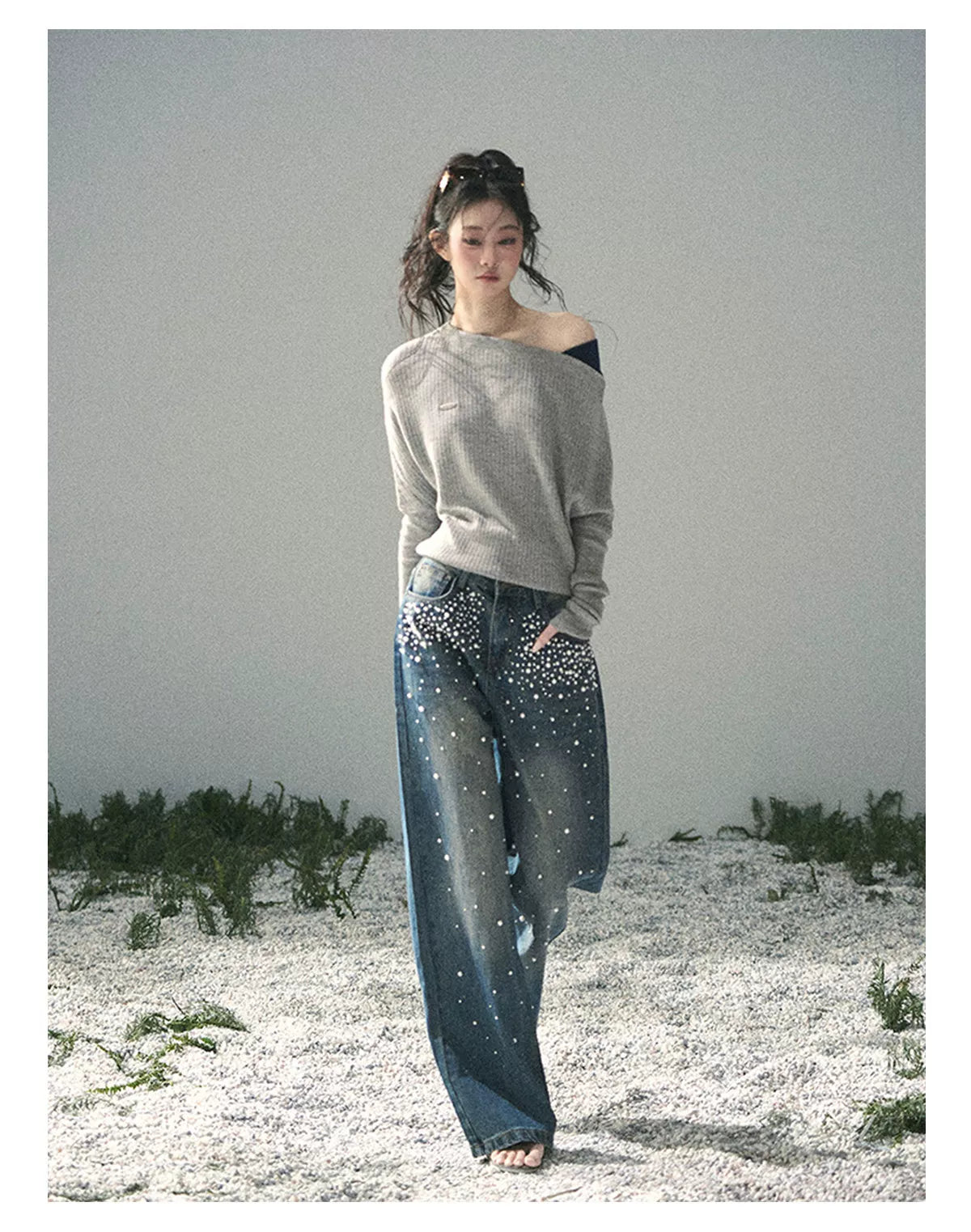 Ash Memories Off-Shoulder Knit Top