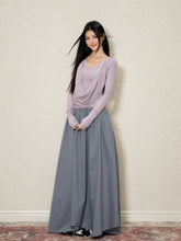 Asymmetrical Pleated Maxi Skirt - CHINASQUAD