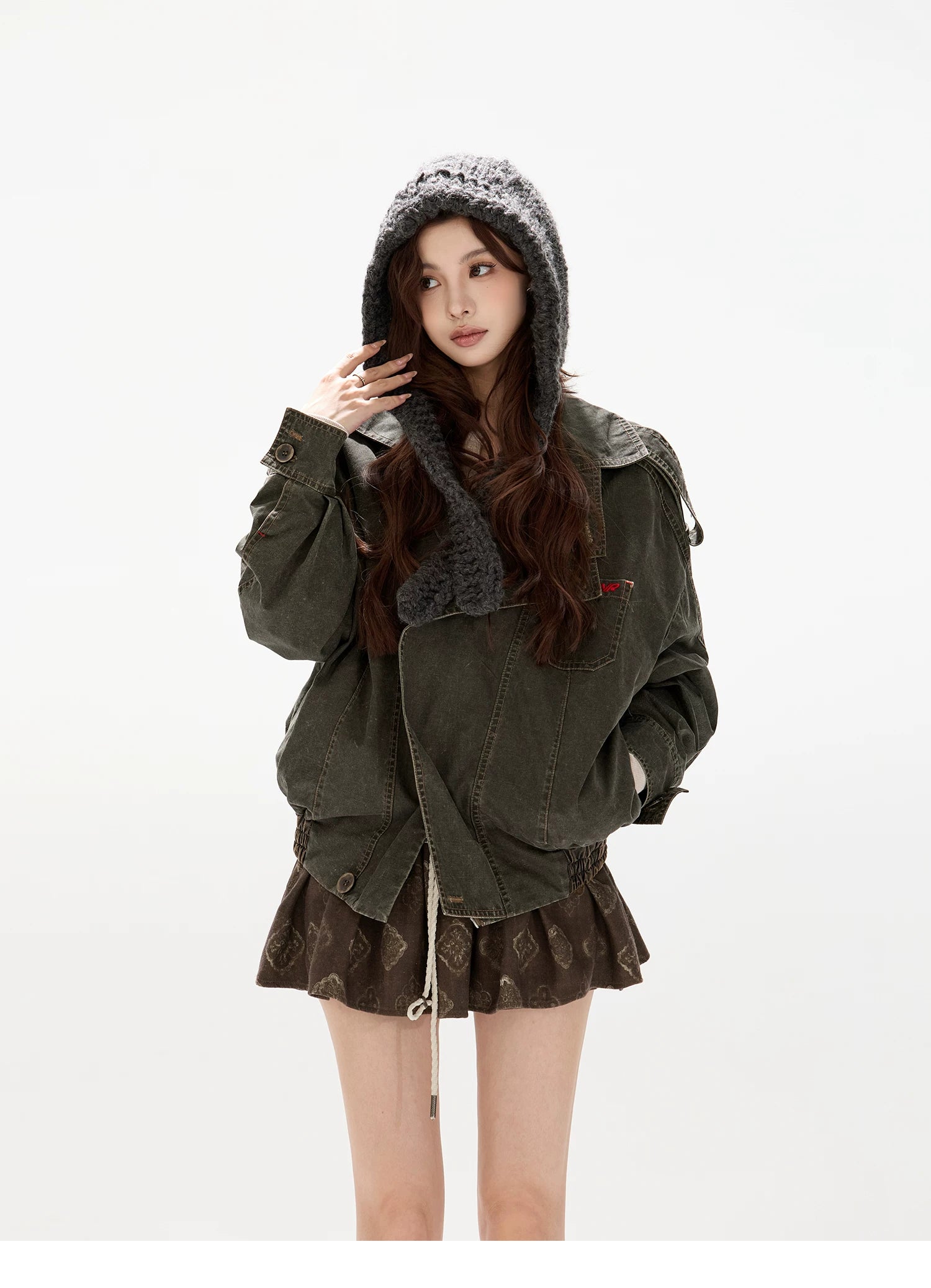 Vintage Heavy-Stitch Cotton Utility Jacket