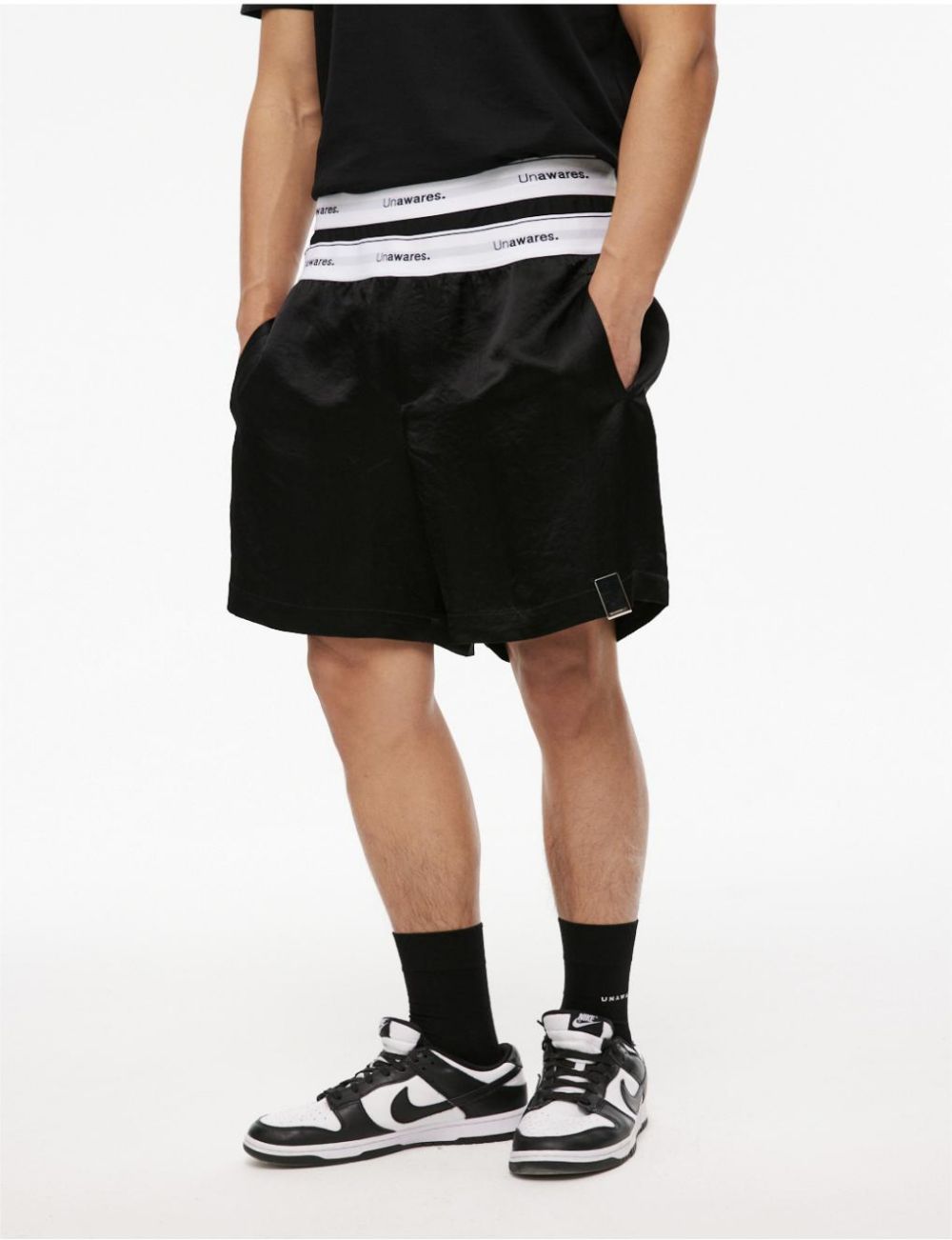 Black Double-Layer Sports Shorts - CHINASQUAD