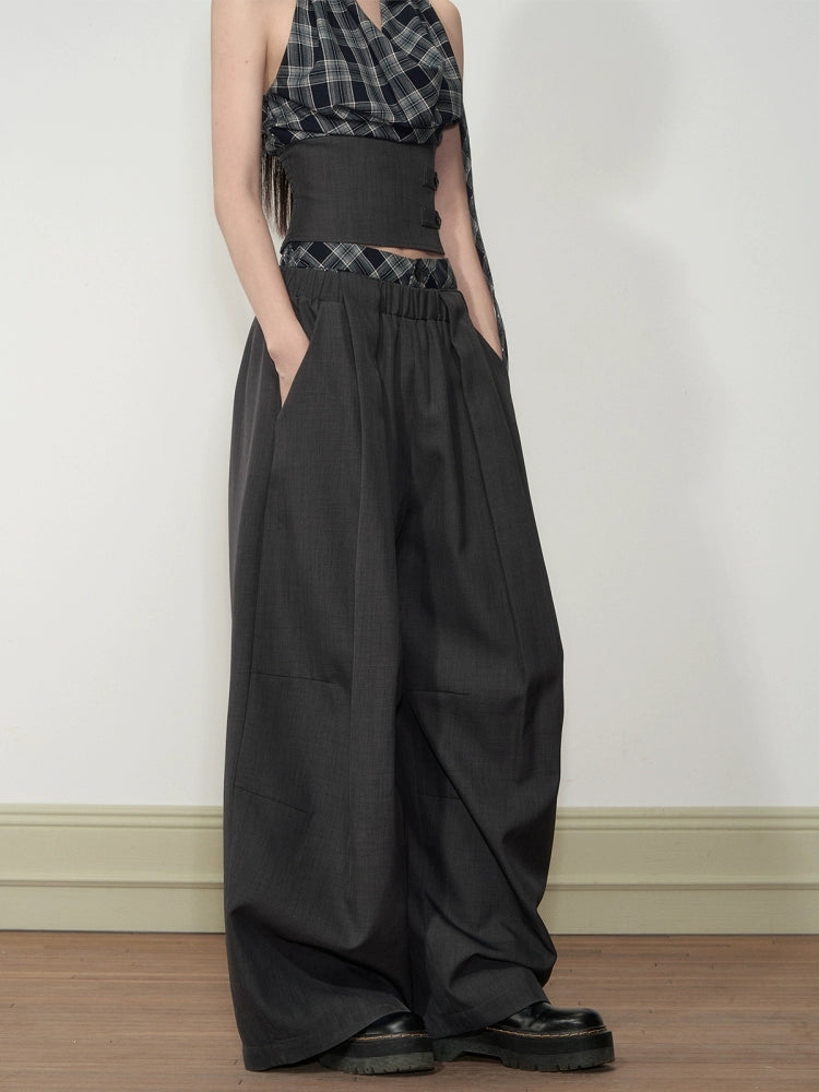 Checkered Halter Top & Pants Set - CHINASQUAD