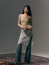 Mesh Lace Up Backless Blouse - CHINASQUAD