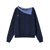 Detachable Spliced Collar Sweatshirt - CHINASQUAD