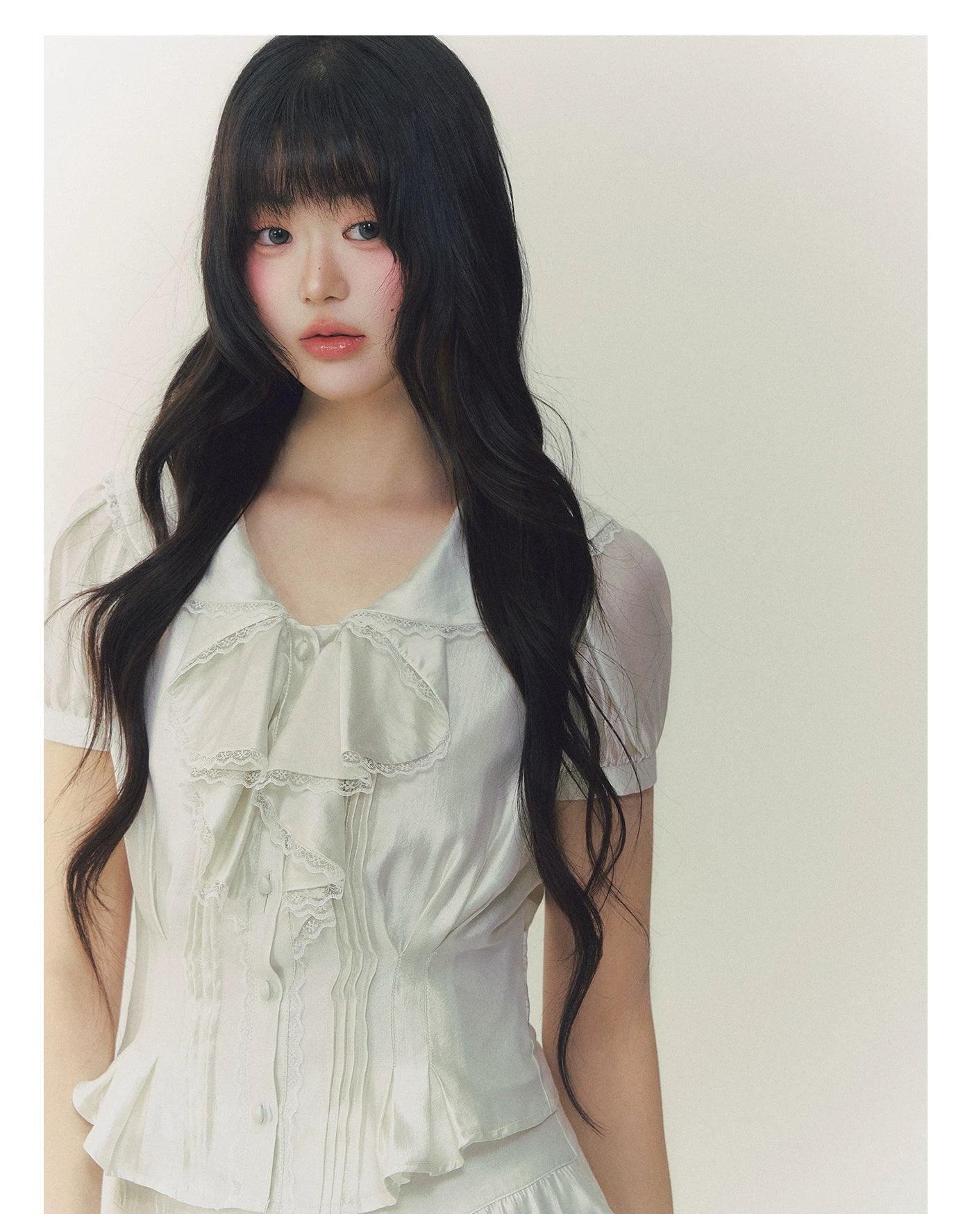 White Tulip Shirt & Midi Skirt Set