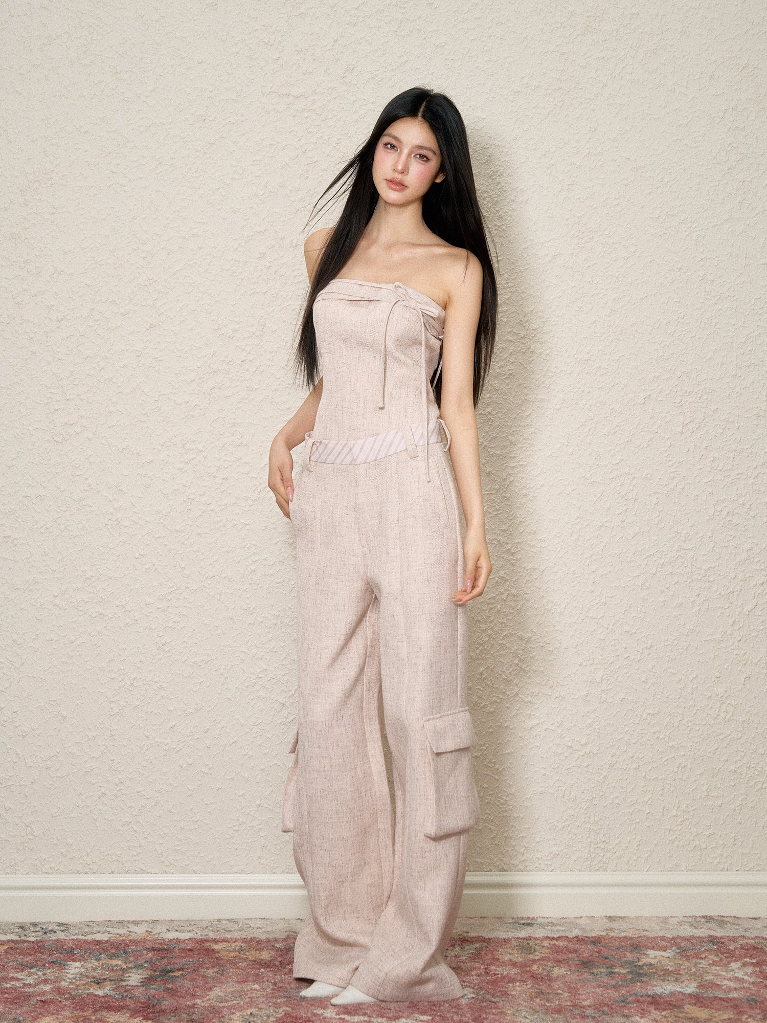 Pink Chanel Butterfly Bow Tie Bandeau & Skirt Set - CHINASQUAD