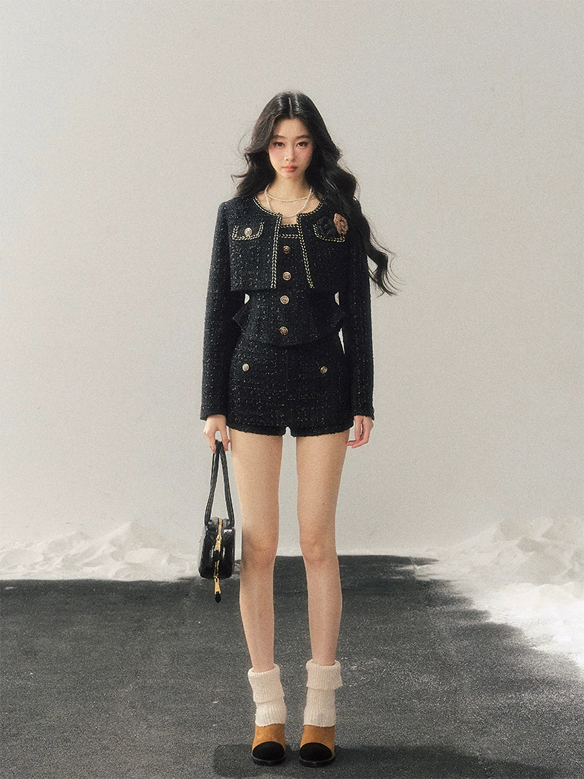 Tweed-Inspired Three-Piece Set