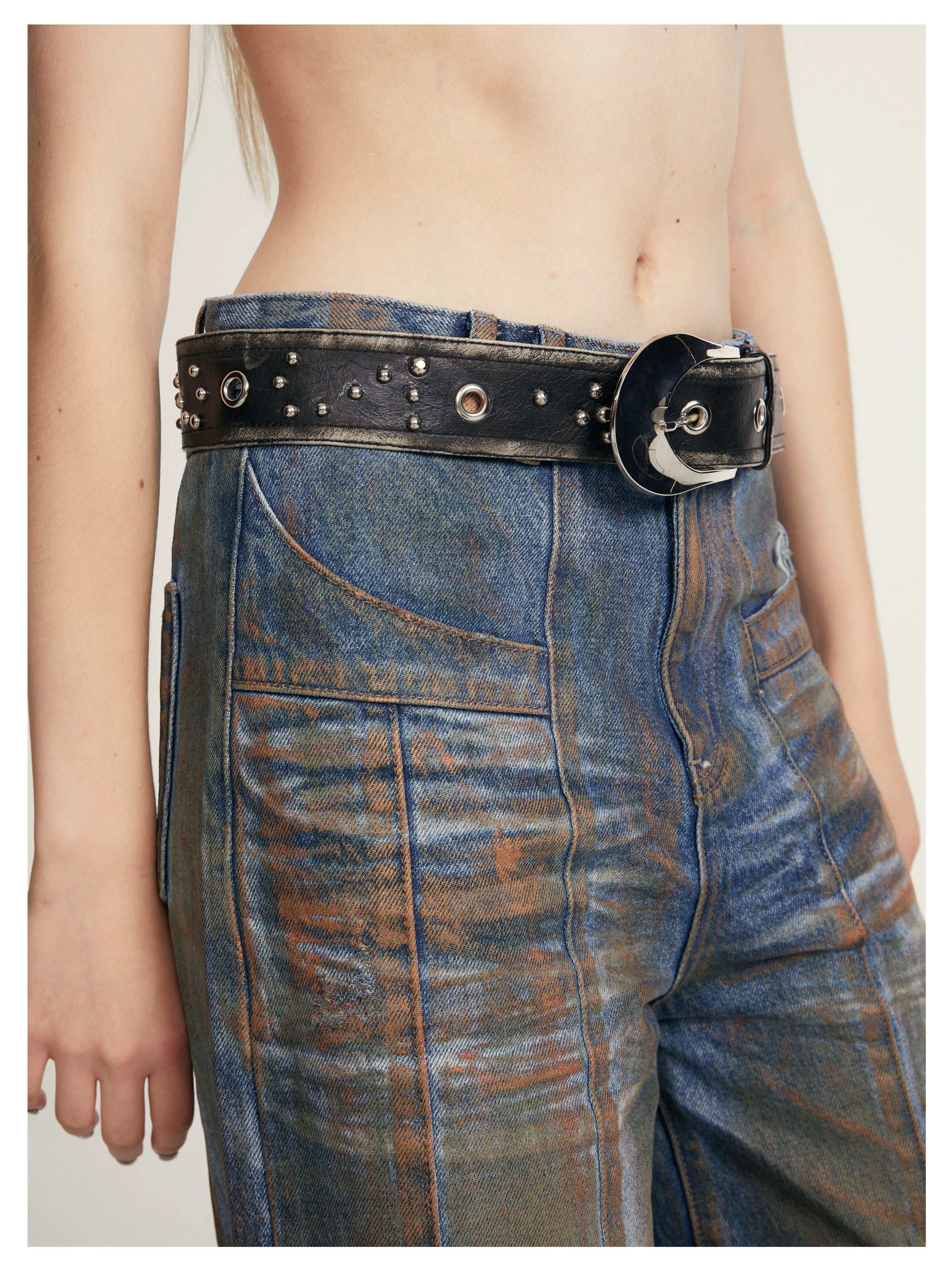Studded Vintage Statement Belt - CHINASQUAD