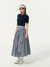 Plaid Mid-Length High-Waisted A-Line Skirt - CHINASQUAD