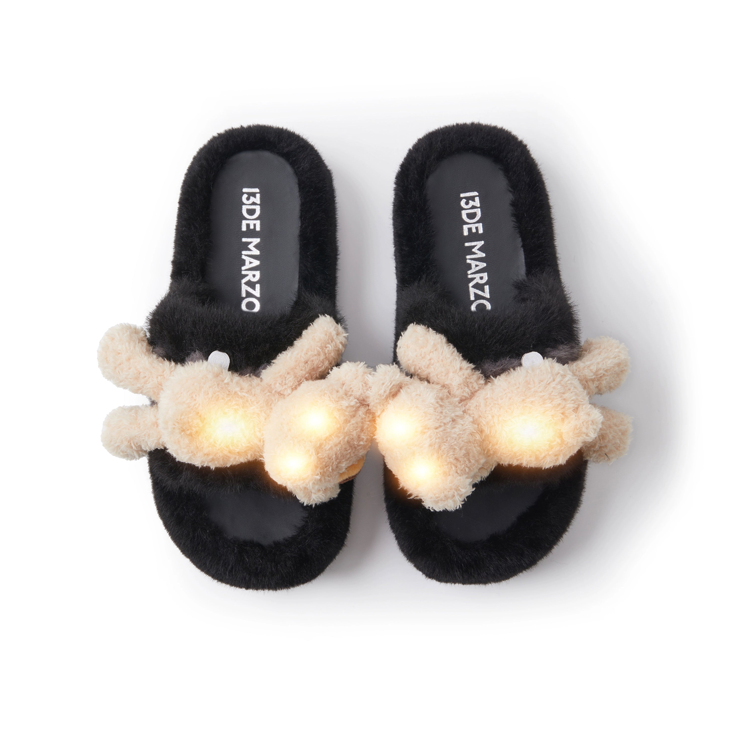 Plush Glow Doll Slide Sandals