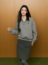 Sequin Collar Polo Sweatshirt - CHINASQUAD