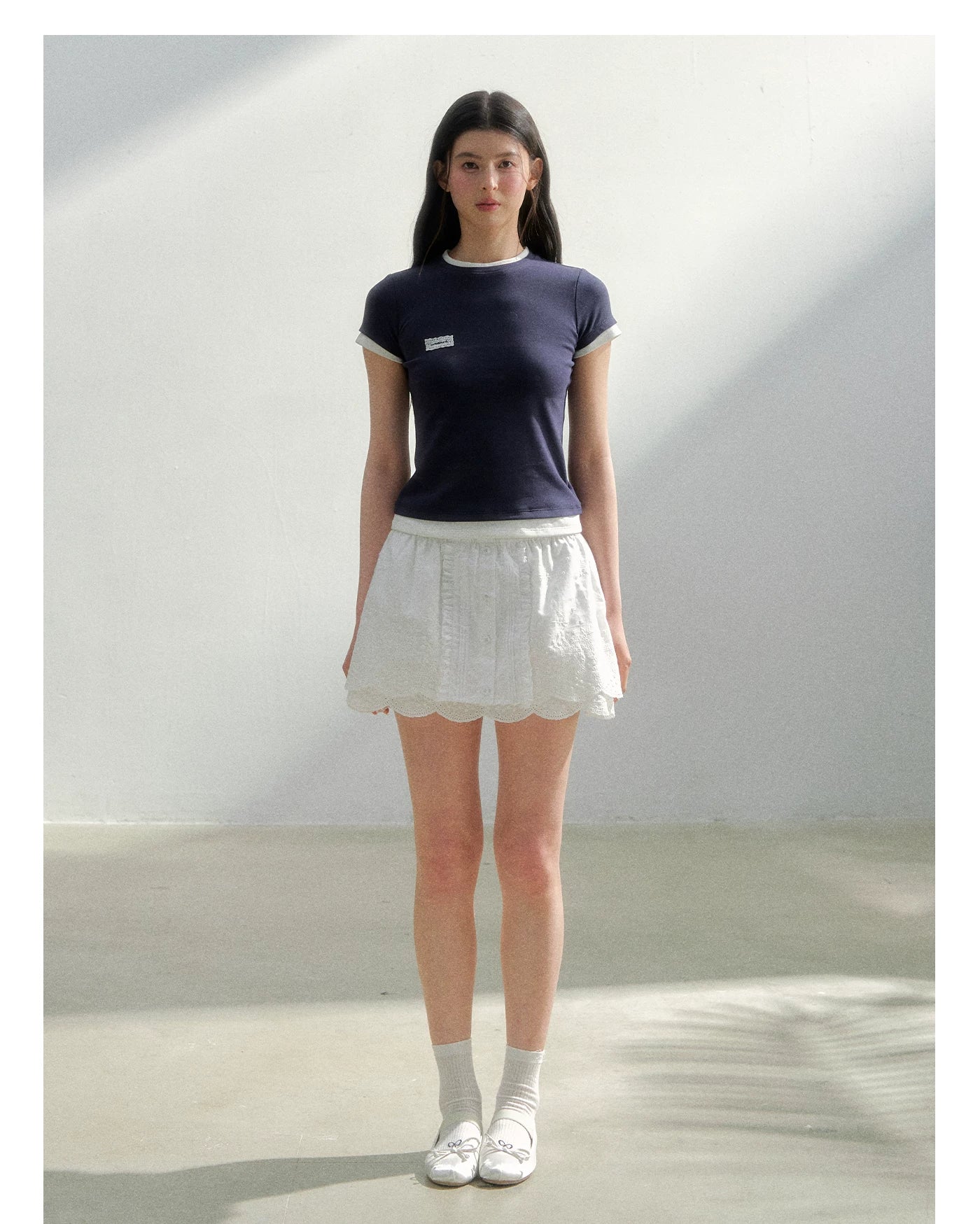 Oxygen Cotton Contrast Trim Slim Fit Tee