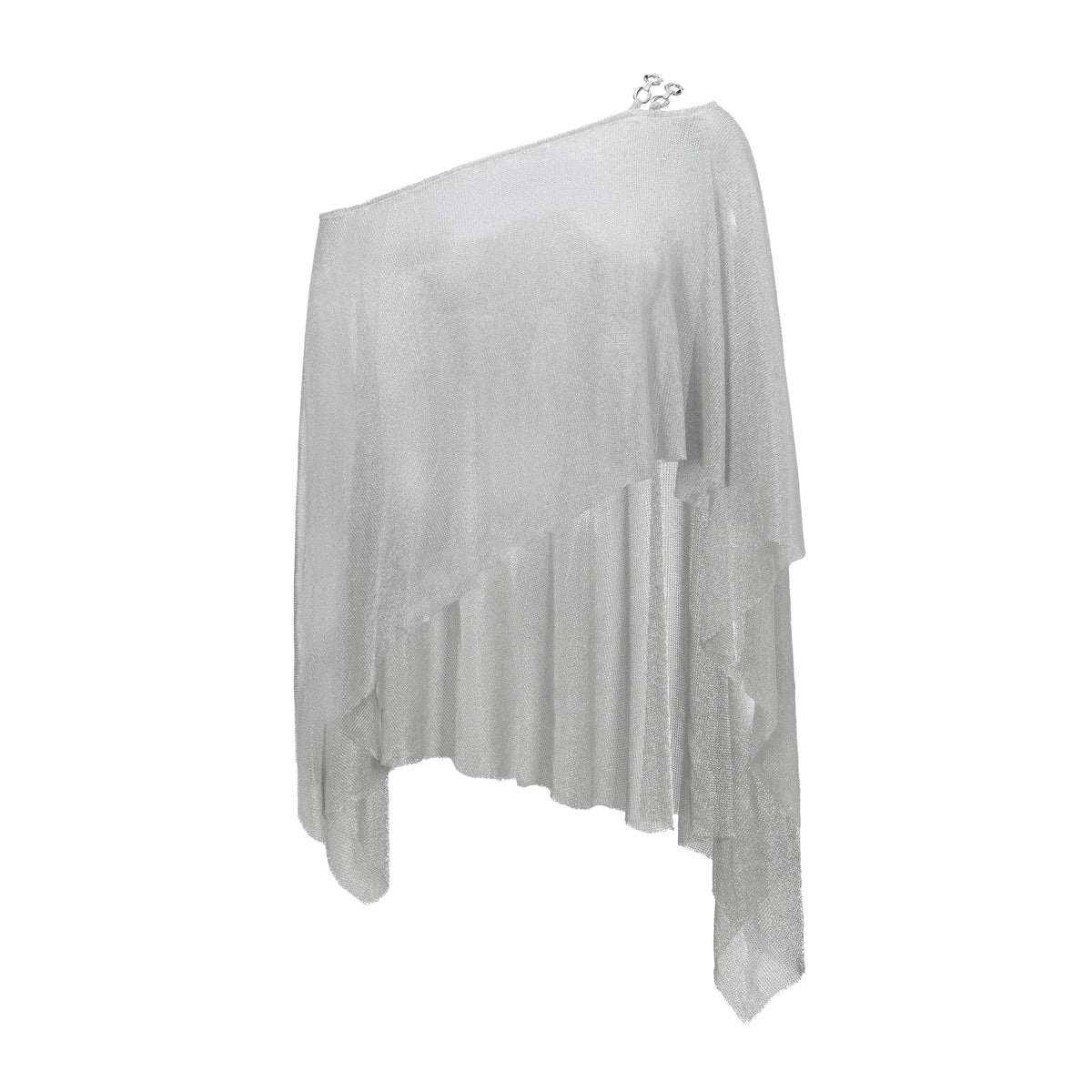 Silver Iridescent Thread Beach Cape