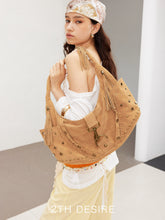 Pearl-Studded Pleated Ruffle Rivet Bag - CHINASQUAD