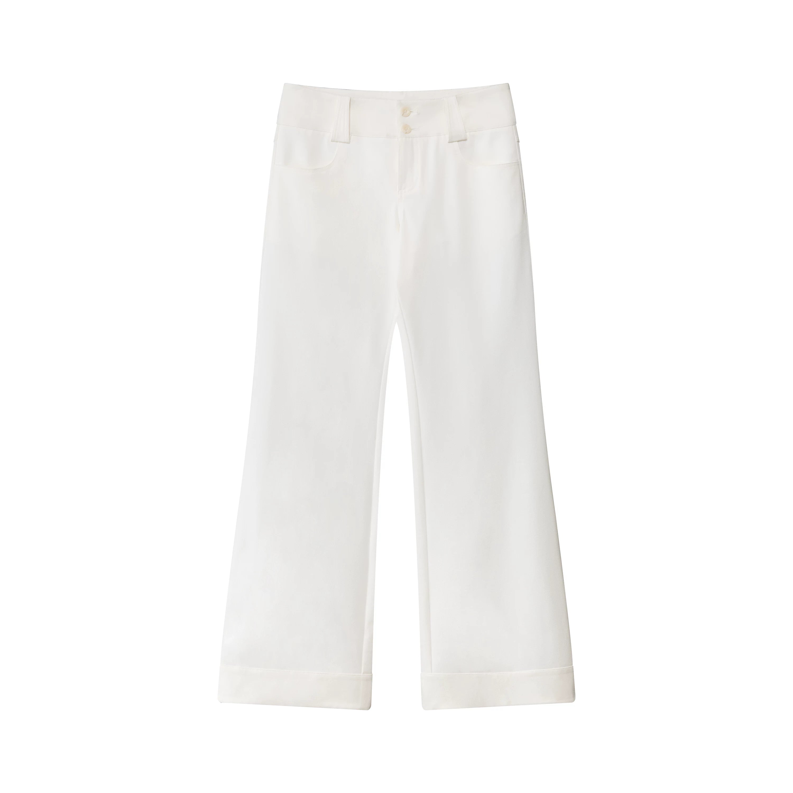 Low-Rise Wide-Leg Tailored Trousers